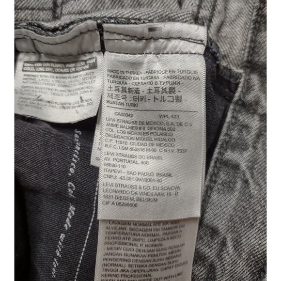 Levi's Made & Crafted Twig High Slim Black Jeans Charcoal Wash Women's 26 x 27 - Picture 9 of 9